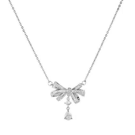 Dimond Bow Necklace